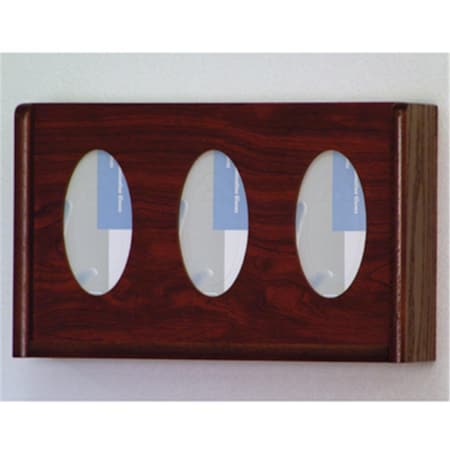 Latestluxury 3 Pocket Glove and Tissue Box Holder in Mahogany - Oval LA142394